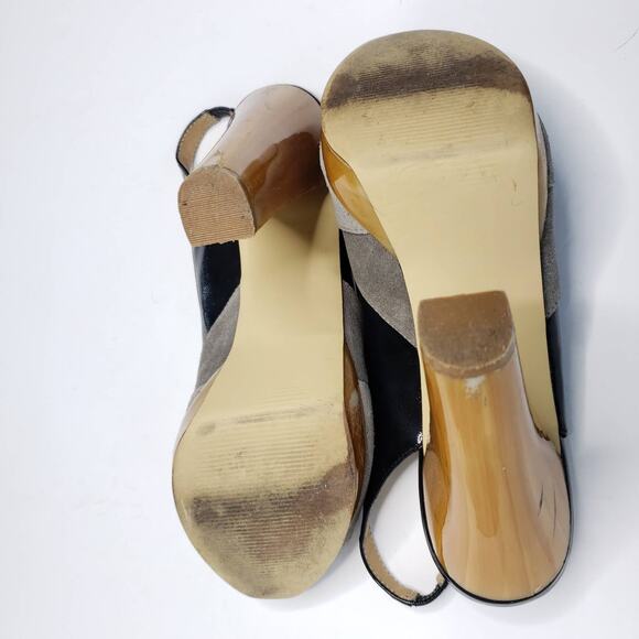 Steve Madden Luxe 5" Heels Open Toed Suede Slingback 9.5 - Picture 8 of 10